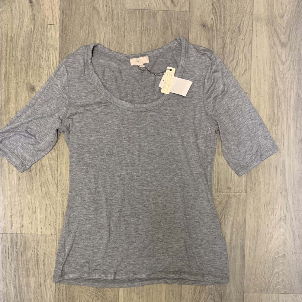 Cupio Gray Short Sleeve Tee Top